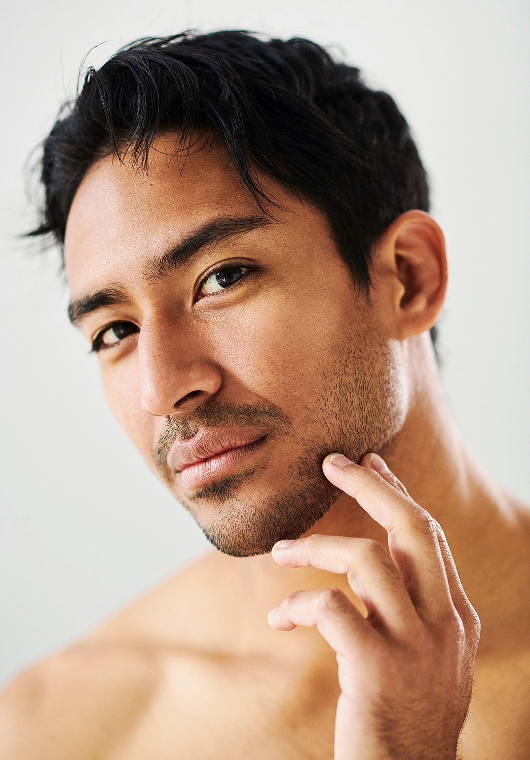 Pittsburgh Male Facelift model with brown hair